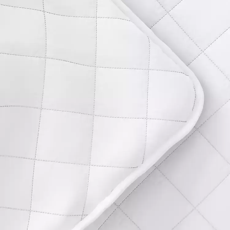 white_stitched_diamond_pc_king_quilt_set_4.webp Stitched Diamond 3-pc. King Quilt Set>Kirklands Home Shop