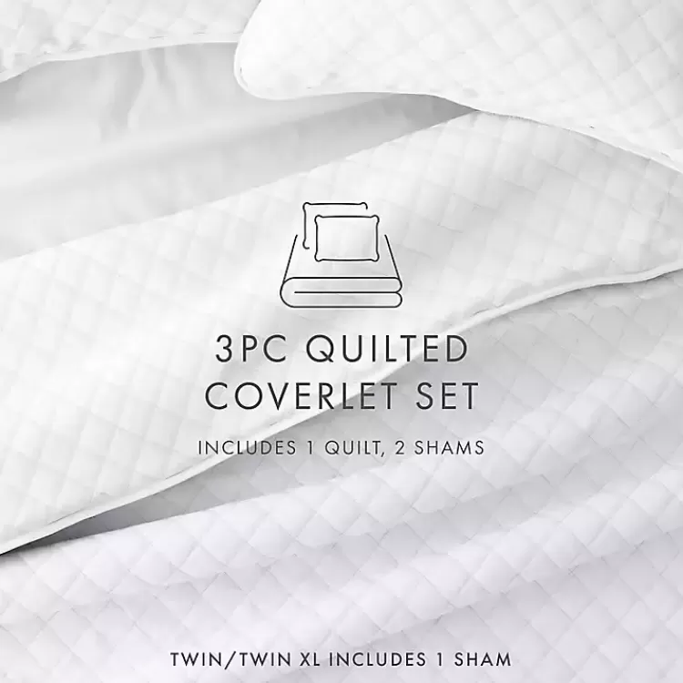 white_stitched_diamond_pc_king_quilt_set_7.webp Stitched Diamond 3-pc. King Quilt Set>Kirklands Home Shop