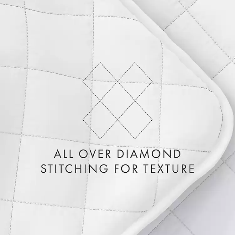 white_stitched_diamond_pc_twin_quilt_set_8.webp Stitched Diamond 2-pc. Twin Quilt Set>Kirklands Home Best Sale