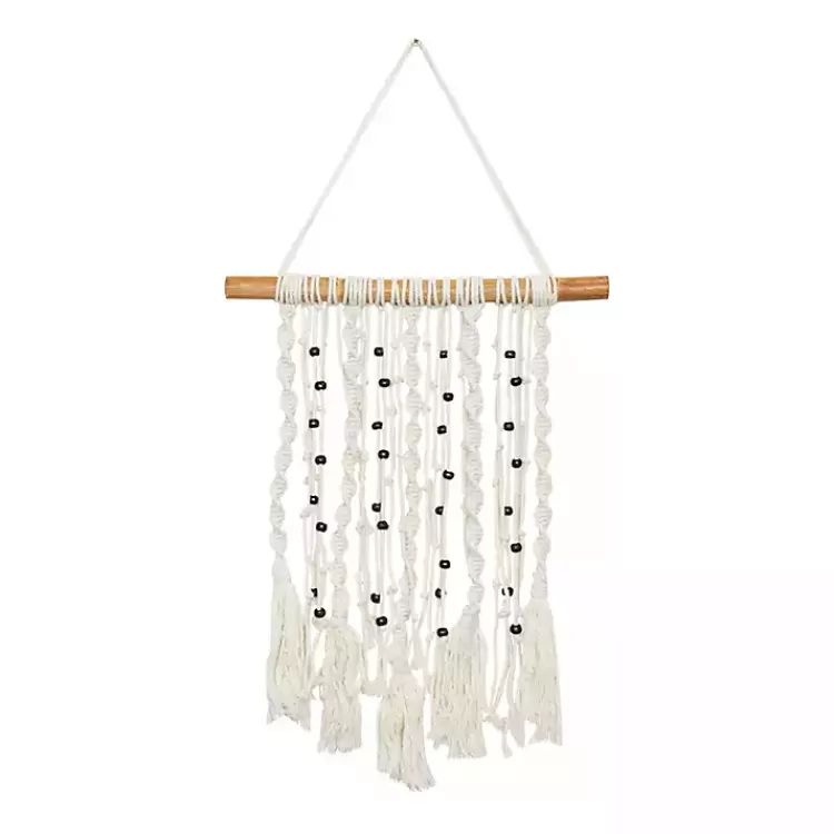 white_tasseled_macrame_wall_hangings_set_of__4.webp Tasseled Macrame Wall Hangings, Set of 3>Kirklands Home Fashion