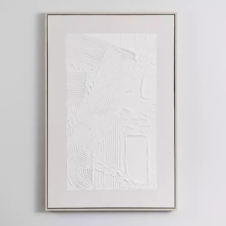 White Texture Abstract Canvas Wall Art>Kirklands Home Discount