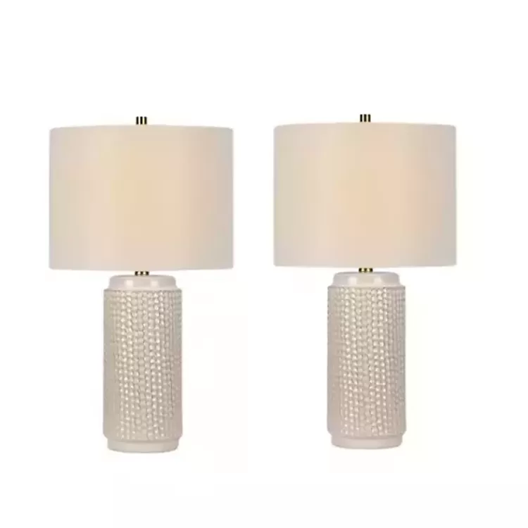 Textured Cylinder Table Lamps, Set of 2>Kirklands Home Discount