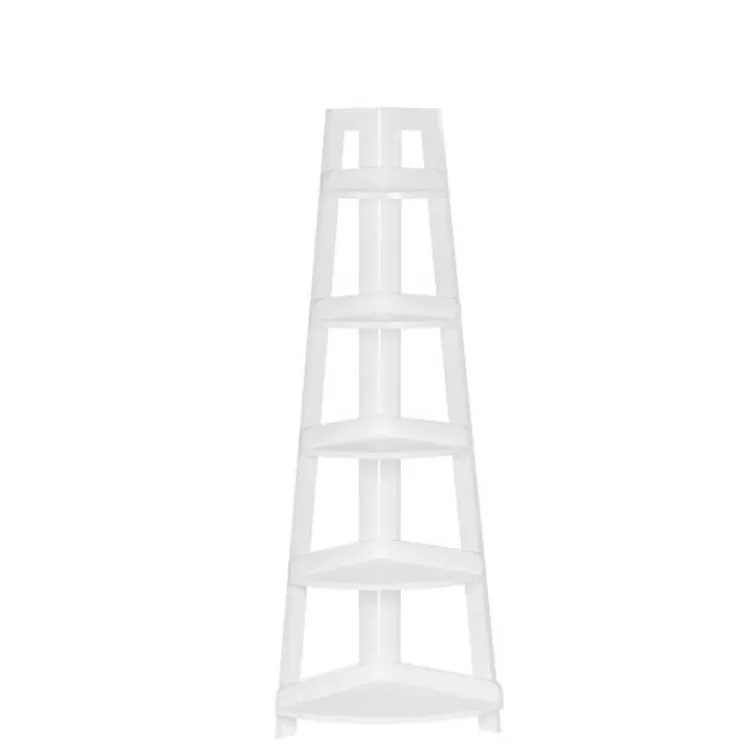 White 5-Tier Corner Ladder Shelves>Kirklands Home Hot