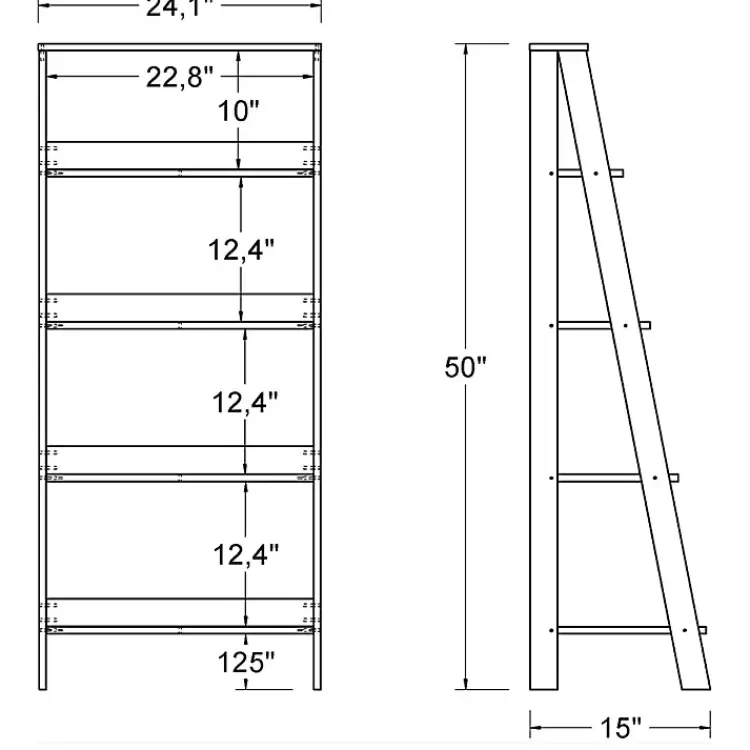 white_tier_ladder_bookshelf_4.webp 4-Tier Ladder Bookshelf>Kirklands Home New