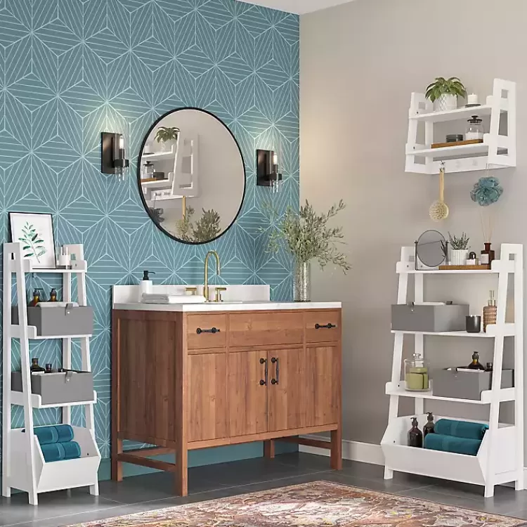 white_tier_small_ladder_shelf_5.webp 4-Tier Small Ladder Shelf>Kirklands Home Clearance