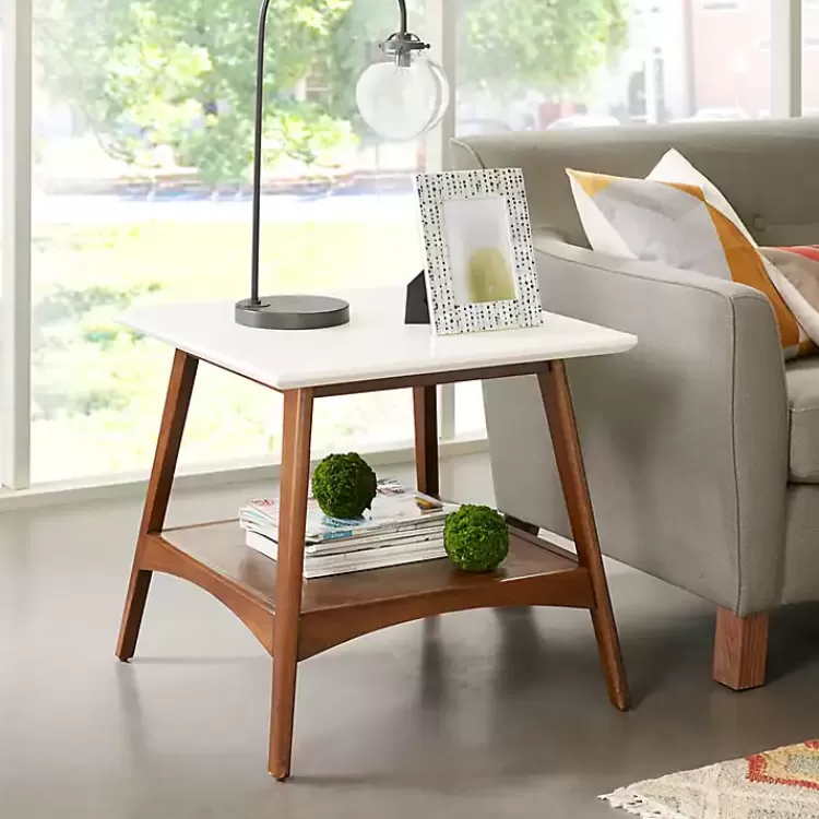 white_top_and_pecan_wood_midcentury_modern_table_5.webp White Top and Pecan Wood Mid-Century Modern Table>Kirklands Home Outlet