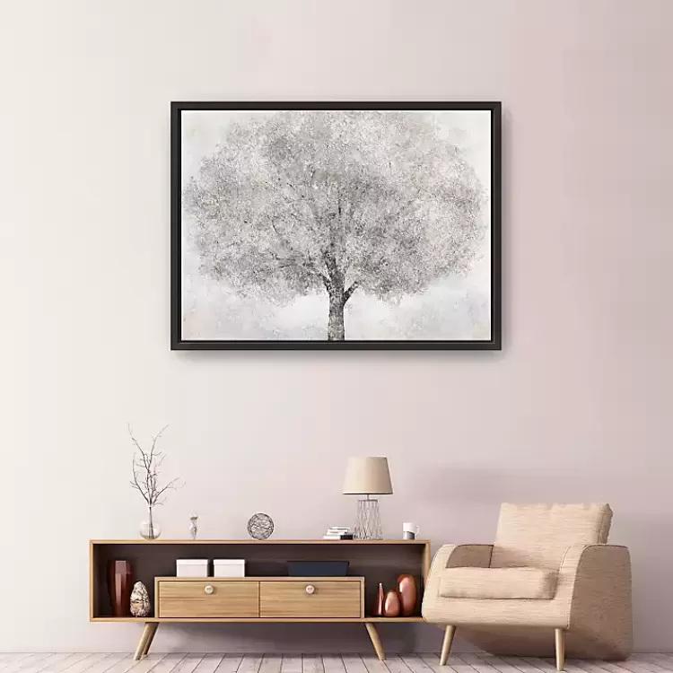 White Tree Blossoms Framed Canvas Print>Kirklands Home Best Sale