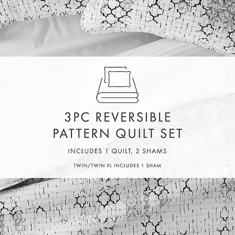 white_trellis_reversible_pc_queen_quilt_set_8.webp White Trellis Reversible 3-pc. Queen Quilt Set>Kirklands Home Discount