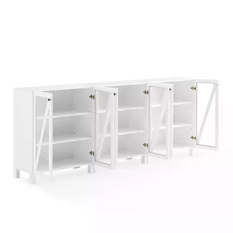white_triangle_door_wood_media_cabinet_2.webp Triangle 6-Door Wood Media Cabinet>Kirklands Home New