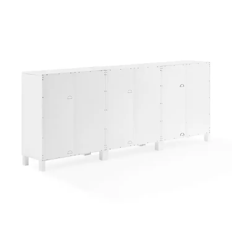 white_triangle_door_wood_media_cabinet_3.webp Triangle 6-Door Wood Media Cabinet>Kirklands Home New