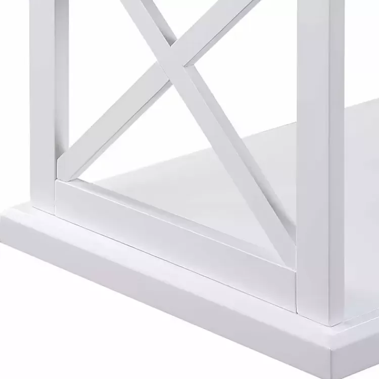 white_twotone_double_x_sides_coffee_table_3.webp Two-Tone Double X Sides Coffee Table>Kirklands Home Flash Sale