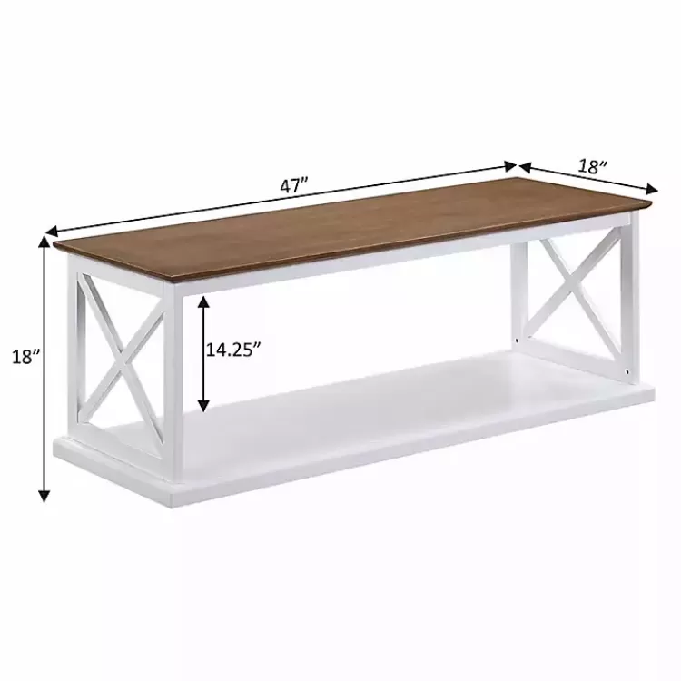 white_twotone_double_x_sides_coffee_table_4.webp Two-Tone Double X Sides Coffee Table>Kirklands Home Flash Sale