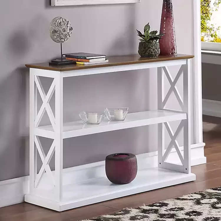 Two-Tone Double X Sides Console Table>Kirklands Home Flash Sale