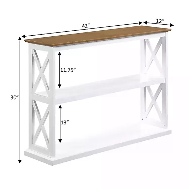 white_twotone_double_x_sides_console_table_2.webp Two-Tone Double X Sides Console Table>Kirklands Home Flash Sale