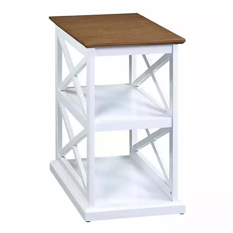 Two-Tone Wood Double X Sides Accent Table>Kirklands Home Hot