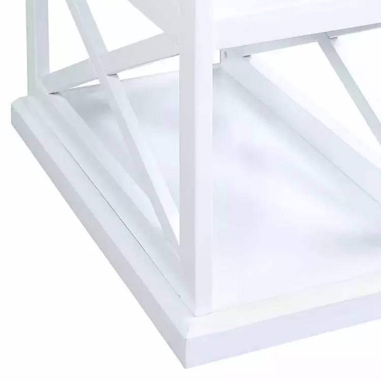 white_twotone_wood_double_x_sides_accent_table_3.webp Two-Tone Wood Double X Sides Accent Table>Kirklands Home Hot