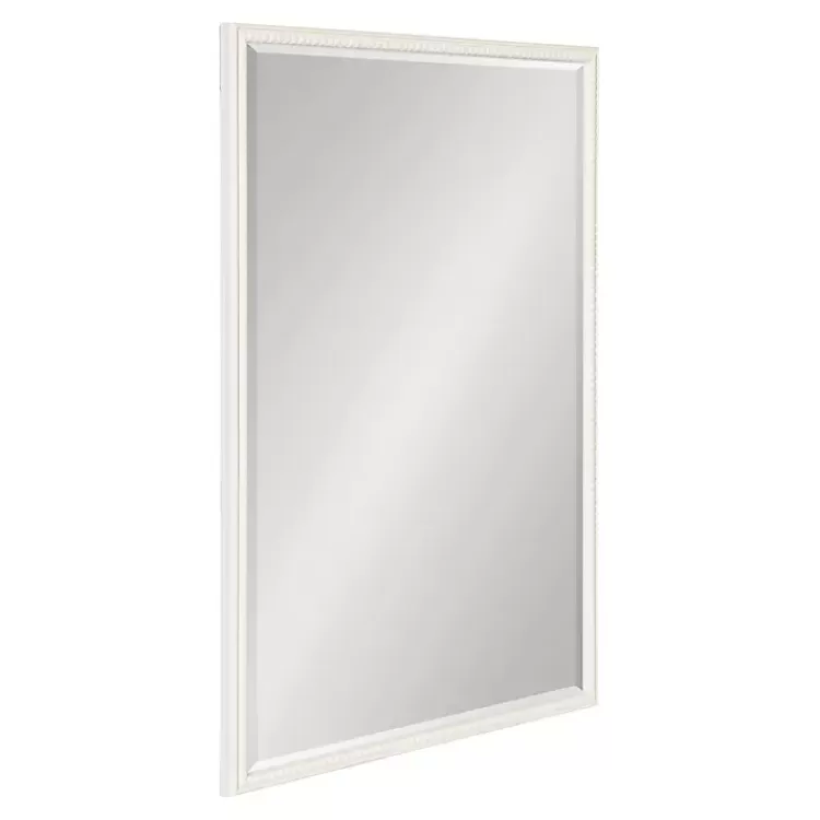 White Vintage Beaded Wall Mirror, 36 in.>Kirklands Home Outlet