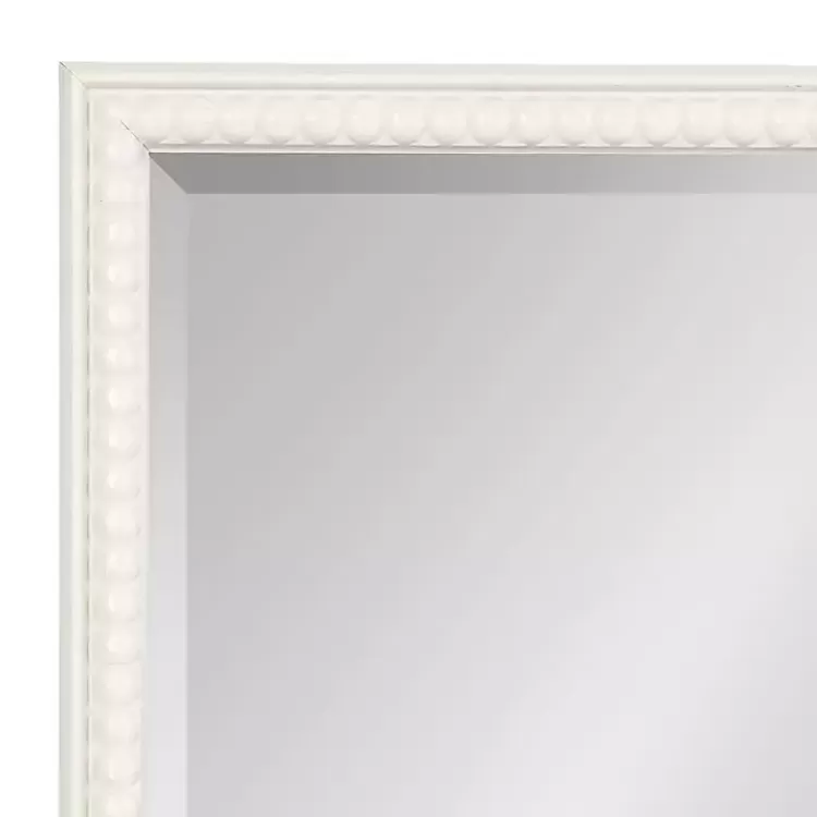 white_vintage_beaded_wall_mirror__in_2.webp White Vintage Beaded Wall Mirror, 36 in.>Kirklands Home Outlet