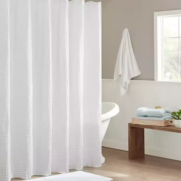 Waffle Cotton Shower Curtain>Kirklands Home Shop