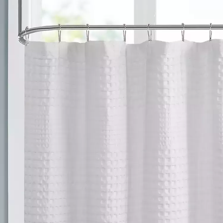 white_waffle_cotton_shower_curtain_2.webp Waffle Cotton Shower Curtain>Kirklands Home Shop