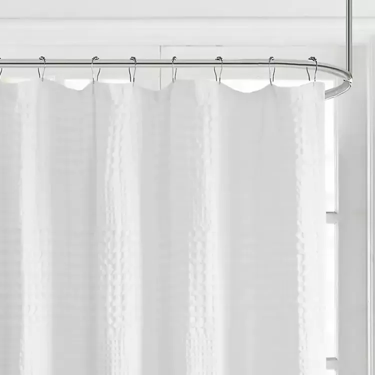 white_waffle_cotton_shower_curtain_3.webp Waffle Cotton Shower Curtain>Kirklands Home Shop