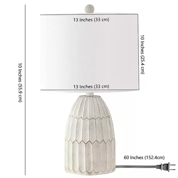 white_weathered_geometric_table_lamp_2.webp Weathered Geometric Table Lamp>Kirklands Home Discount