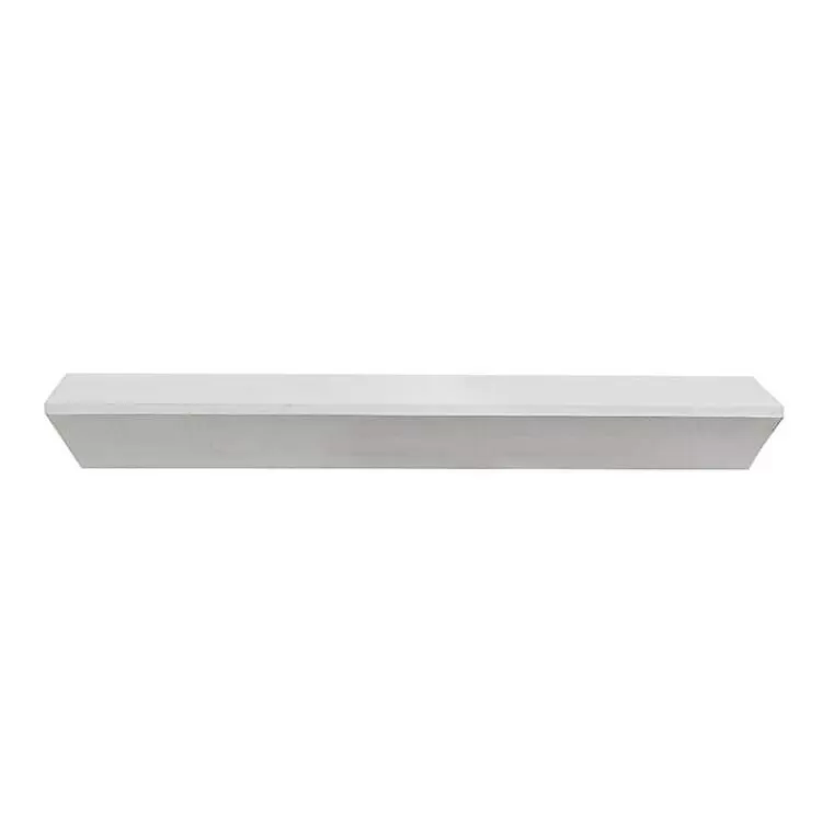 white_wedge_wood_large_floating_shelf_2.webp White Wedge Wood Large Floating Shelf>Kirklands Home Fashion