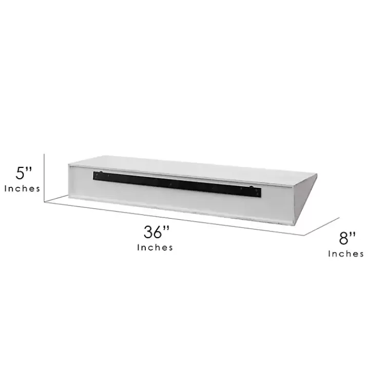 white_wedge_wood_large_floating_shelf_3.webp White Wedge Wood Large Floating Shelf>Kirklands Home Fashion