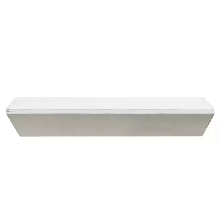white_wedge_wood_small_floating_shelf_2.webp White Wedge Wood Small Floating Shelf>Kirklands Home Cheap