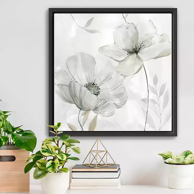 White Whispers II Framed Canvas Art Print, 22x22>Kirklands Home Cheap