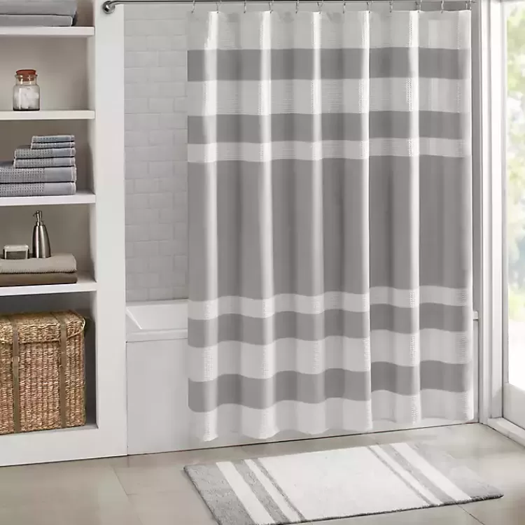 White with Stripe Reversible Bath Mat, 45 in.>Kirklands Home Flash Sale