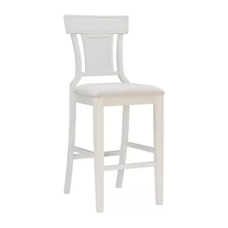 Wood and Rattan Upholstered Bar Stool>Kirklands Home Clearance