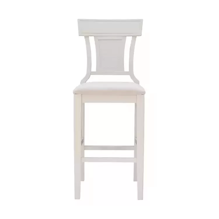 Wood and Rattan Upholstered Bar Stool>Kirklands Home Clearance