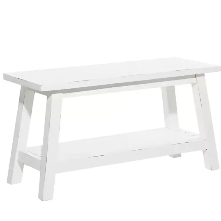 Wood Bench with Slatted Wood Base>Kirklands Home Flash Sale