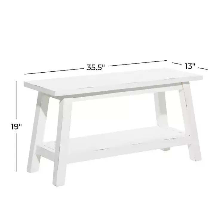 white_wood_bench_with_slatted_wood_base_3.webp Wood Bench with Slatted Wood Base>Kirklands Home Flash Sale