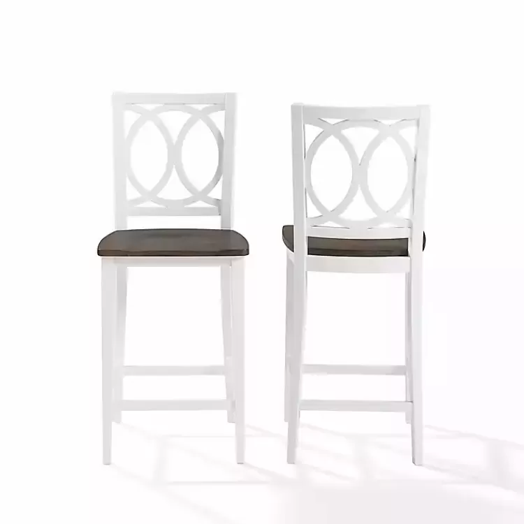White Wood Charlotte Counter Stools, Set of 2>Kirklands Home Clearance