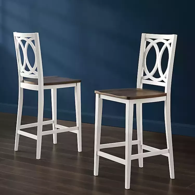 white_wood_charlotte_counter_stools_set_of__2.webp White Wood Charlotte Counter Stools, Set of 2>Kirklands Home Clearance