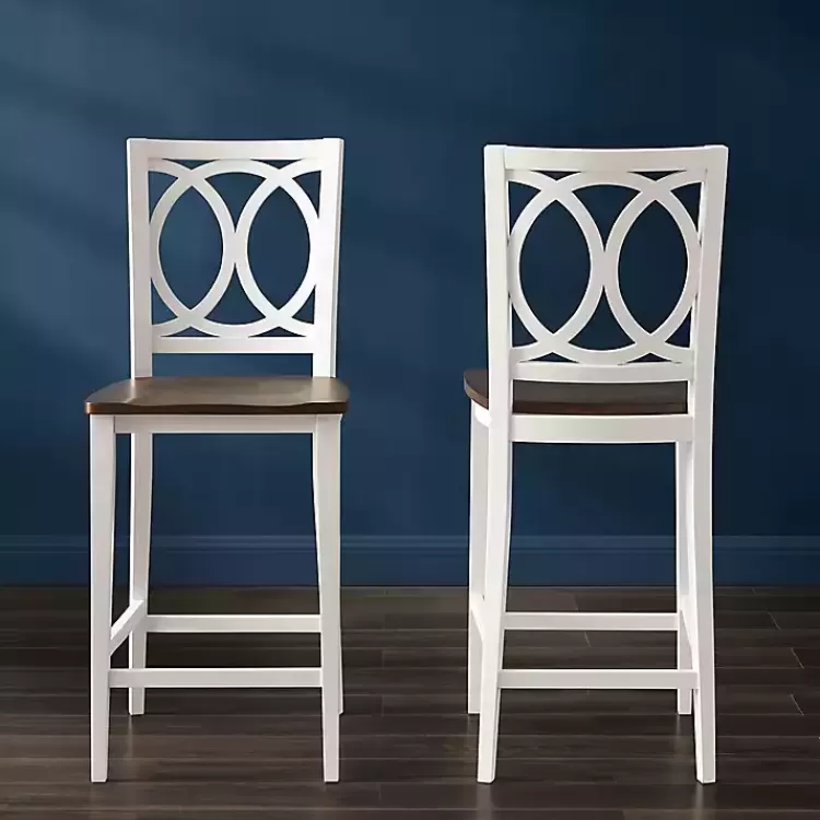 white_wood_charlotte_counter_stools_set_of__3.webp White Wood Charlotte Counter Stools, Set of 2>Kirklands Home Clearance