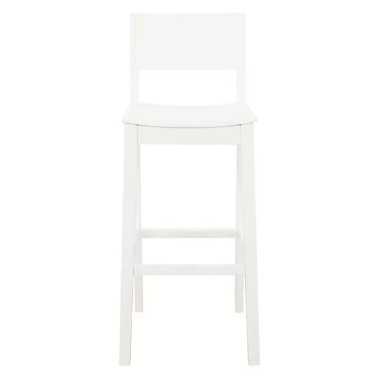 white_wood_devin_bar_stools_set_of__5.webp Wood Devin Bar Stools, Set of 2>Kirklands Home Flash Sale