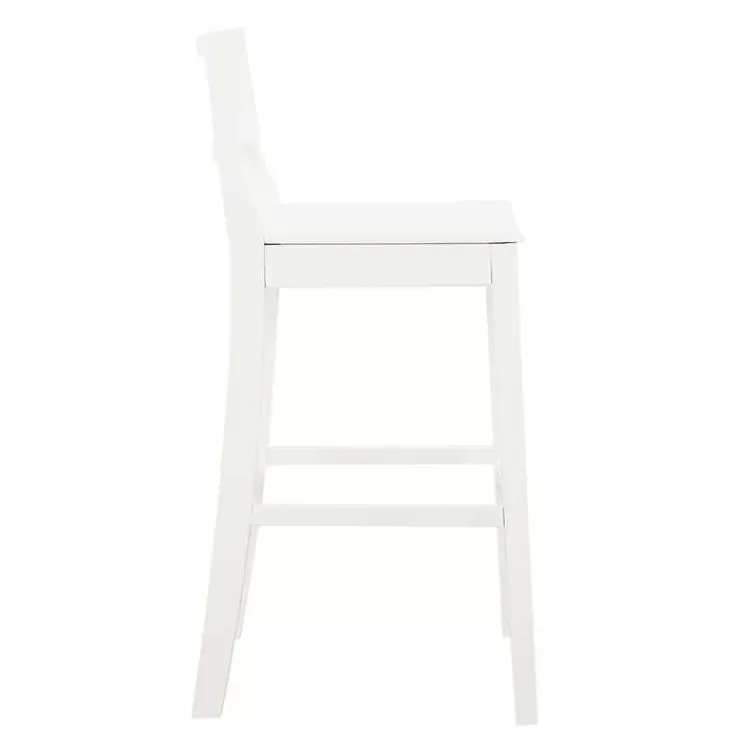 white_wood_devin_bar_stools_set_of__6.webp Wood Devin Bar Stools, Set of 2>Kirklands Home Flash Sale