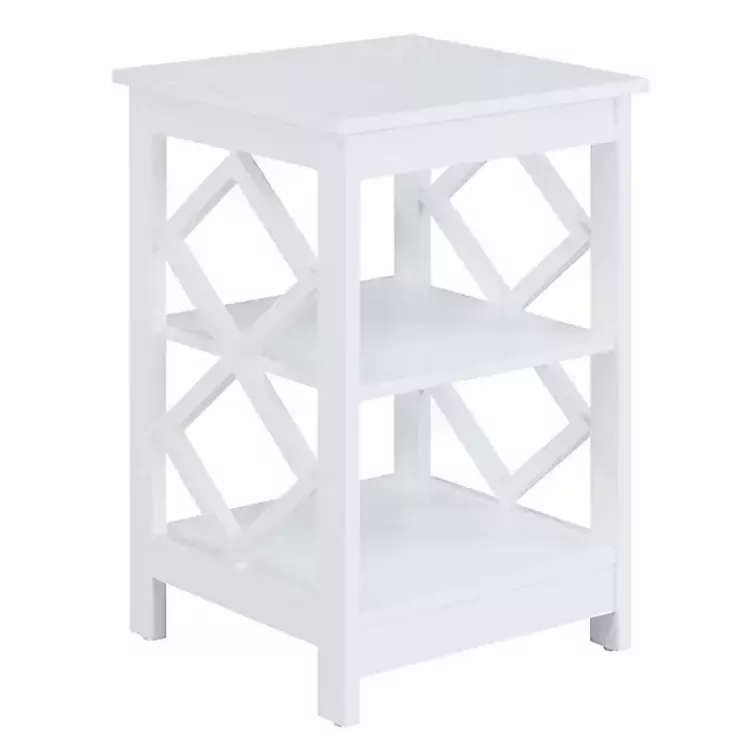 Wood Diamond 2-Tier Accent Table>Kirklands Home Online