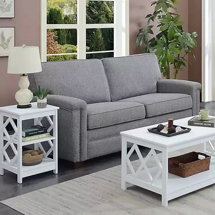 white_wood_diamond_tier_accent_table_5.webp Wood Diamond 2-Tier Accent Table>Kirklands Home Online