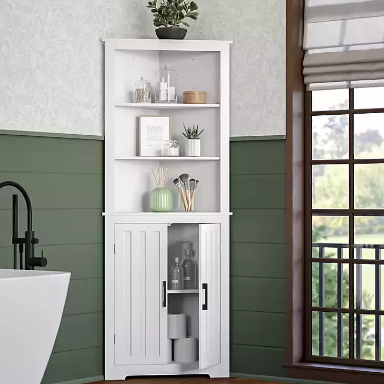 Wood 2-Door Corner Storage Cabinet>Kirklands Home New