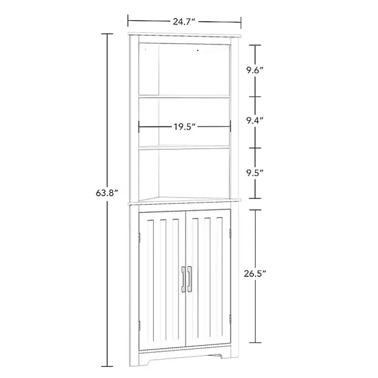 Wood 2-Door Corner Storage Cabinet>Kirklands Home New