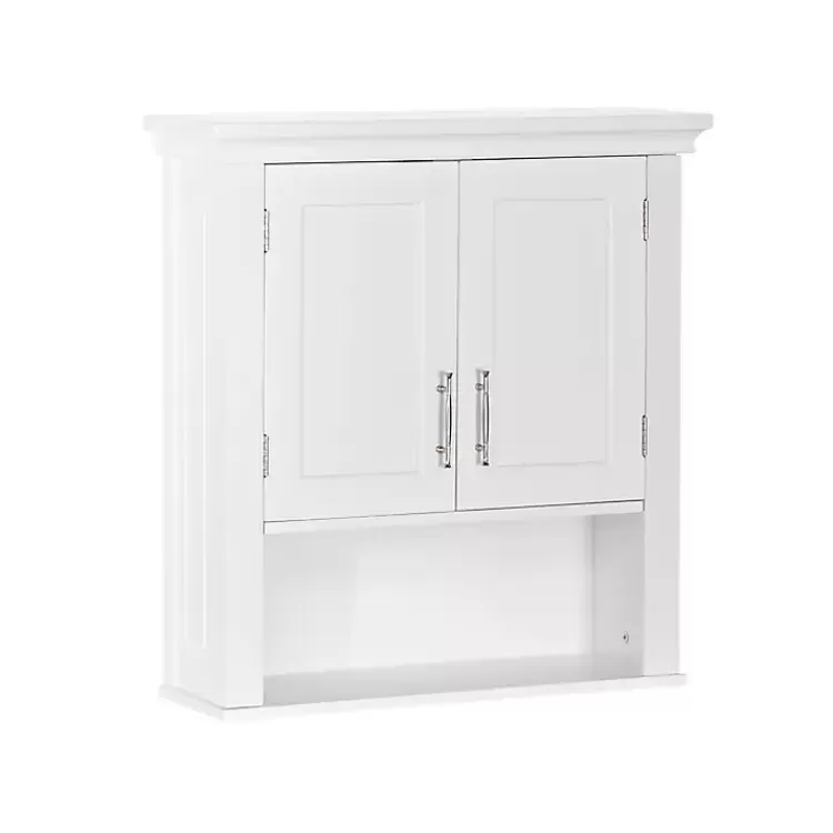 Wood 2-Door Open Shelf Wall Cabinet>Kirklands Home Online