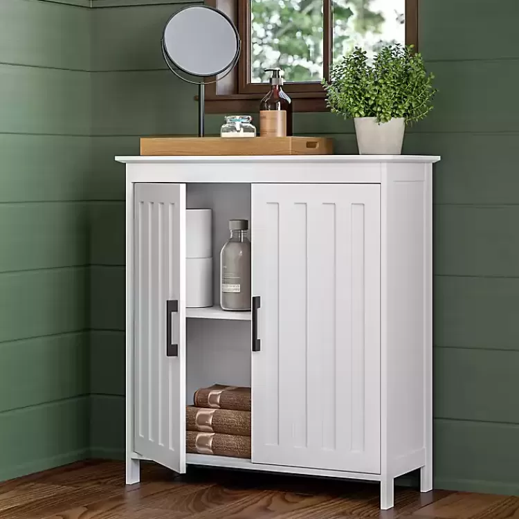 white_wood_door_storage_cabinet_2.webp Wood 2-Door Storage Cabinet>Kirklands Home Flash Sale