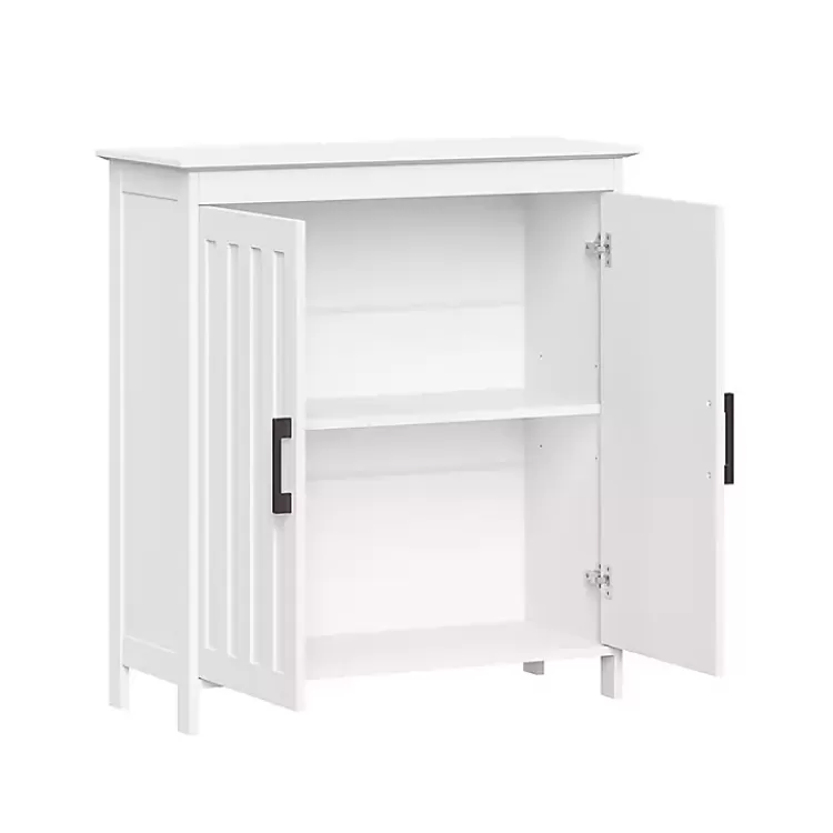 white_wood_door_storage_cabinet_4.webp Wood 2-Door Storage Cabinet>Kirklands Home Flash Sale