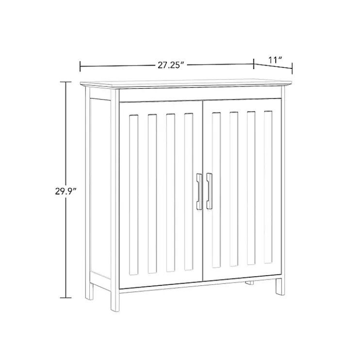 white_wood_door_storage_cabinet_5.webp Wood 2-Door Storage Cabinet>Kirklands Home Flash Sale