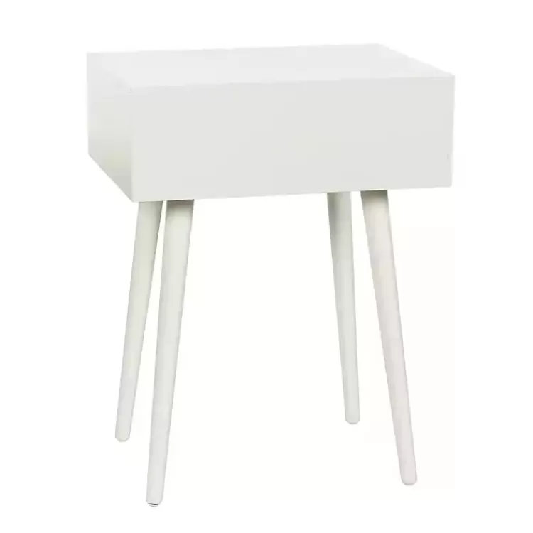 white_wood_drawer_arthur_accent_table_3.webp Wood 1-Drawer Arthur Accent Table>Kirklands Home Best