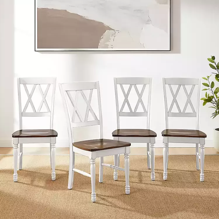 white_wood_farmhouse_dining_chairs_set_of__4.webp Wood Farmhouse Dining Chairs, Set of 4>Kirklands Home Fashion